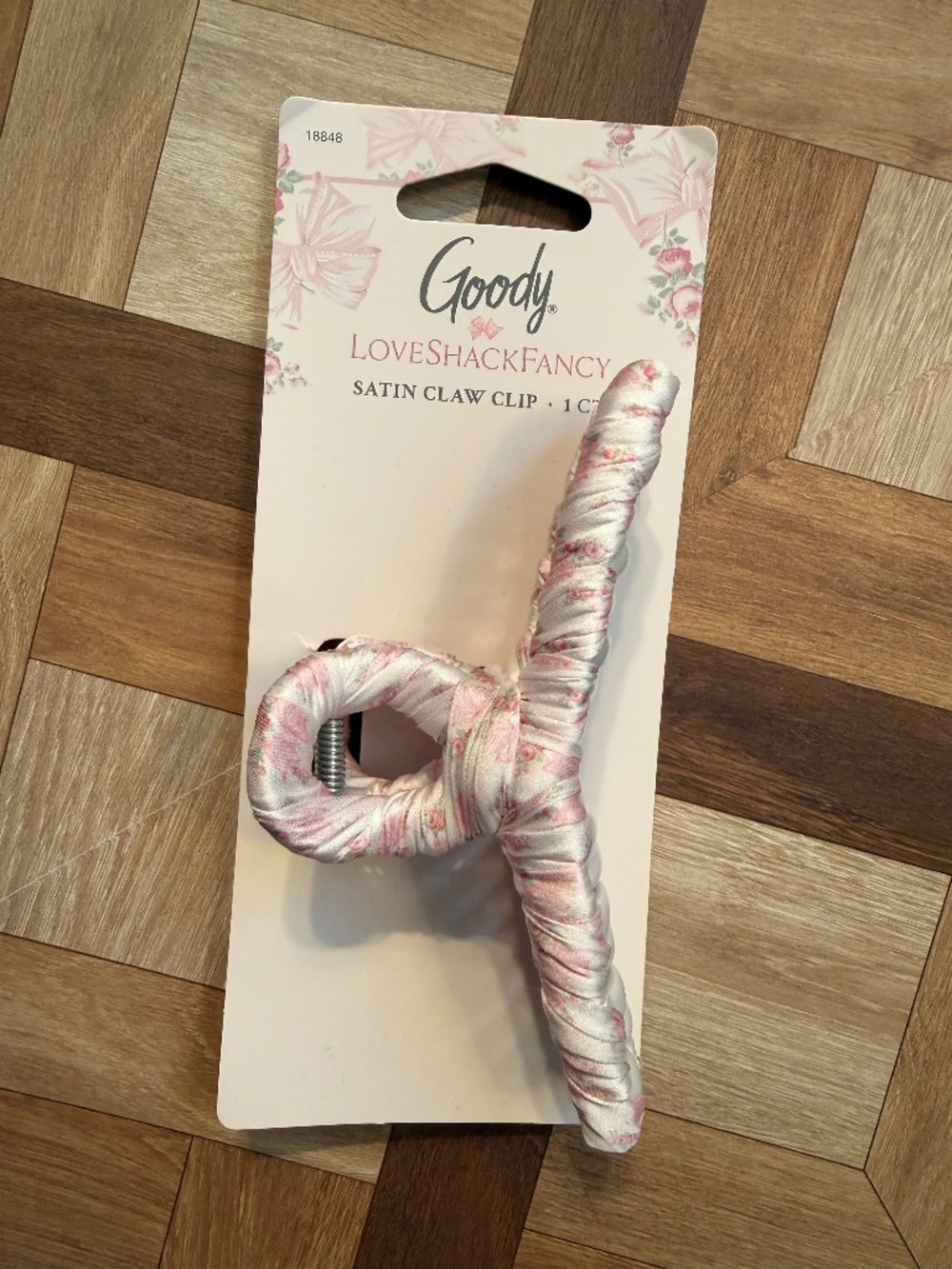 LOVESHACKFANCY X GOODY Satin Claw Clip Rosa Beaux